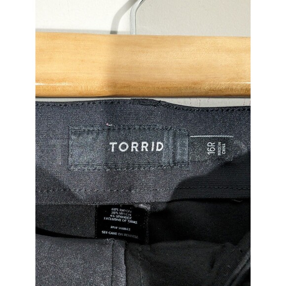 Torrid Womens Black Cropped High-Rise Skinny Ponte Pants Sz 16 Office Workwear - Picture 4 of 6